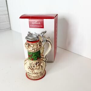 Hallmark Keepsake Christmas Tree Ornament BEER STEIN 2023 Carved Look Tom Best